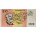 AUSTRALIA 1985 . FIVE 5 DOLLARS BANKNOTE . ERROR . WET INK TRANSFER OCR-B